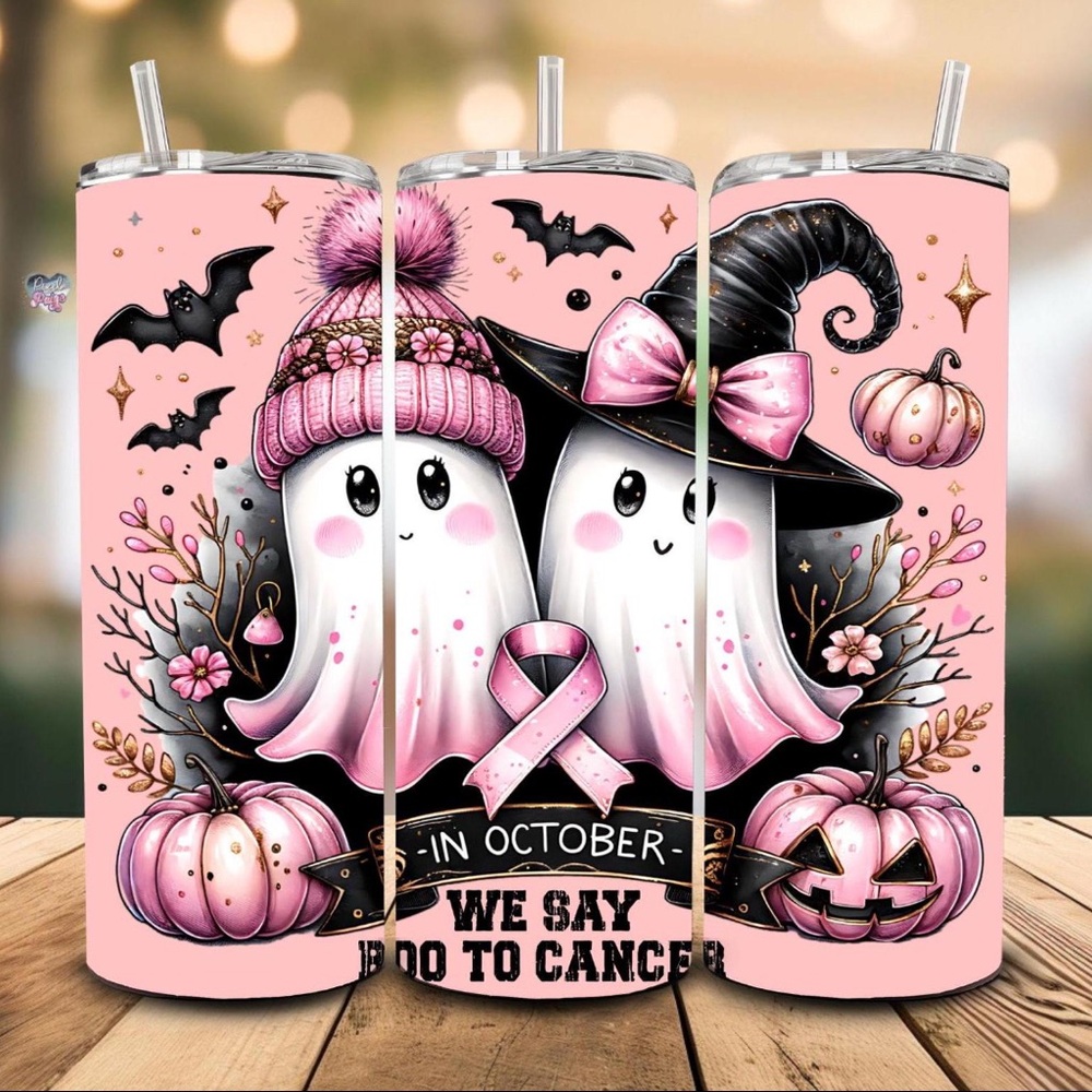 Pink October Ghost Tumbler